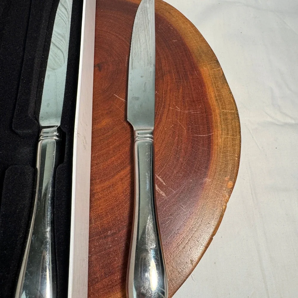 Instrumentals 18/8 Stainless Steel Steak Knives Set of 4 Teardrop Handle Korea